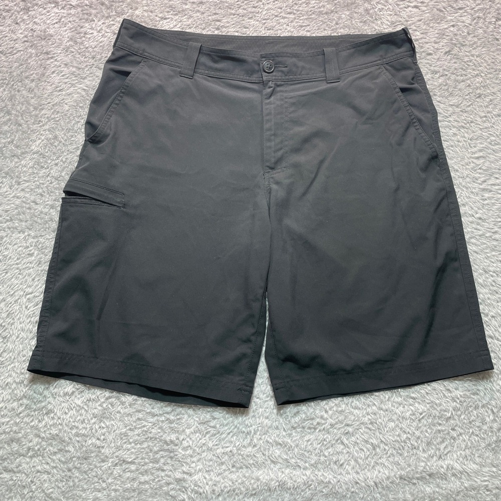 Columbia Omni-Shield Mens Black Hiking Performance Shorts Size 36 Utility Pocket